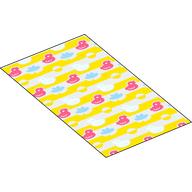 Duplo Blanket 50 x 90 with Pink Ducks, Yellow Water print (103670pr0002)