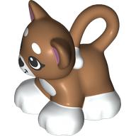 Duplo Animal Cat / Kitten Looping Tail, White Chest, Feet, Tail End, and Mouth Print (104931pr0001)