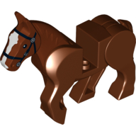 Animal, Horse, Moveable Legs with Black Bridle and White Blaze Print (10509pr0001)
