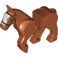 Animal, Horse, Moveable Legs with Black Bridle and Wide White Blaze Print (10509pr0008)