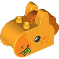 Duplo Brick 2 x 4 x 2 Ears and Mane with Horse Face Print (105161pr0001)