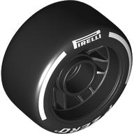 Wheel Rim 24 x 13.4 with Black Slick Tyre with White 'PIRELLI' print (105162pr0003)