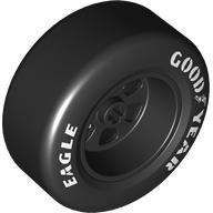 Wheel Rim 50 with Black Slick Tyre with 'EAGLE', 'GOOD YEAR' print (105645pat0001pr0001)