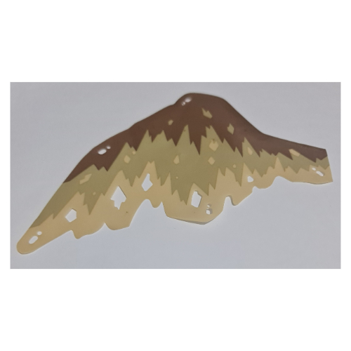 Wing, Left, Dragon, Reddish Brown, Dark Tan, and Tan Scales Print (106596a)