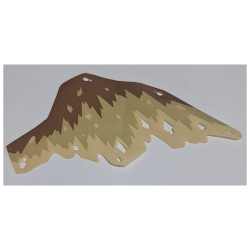 Wing, Right, Dragon, Reddish Brown, Dark Tan, and Tan Scales Print (106596b)