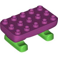 Feet Bright Green pattern with 3 x 5 Plate (109445pat0001)