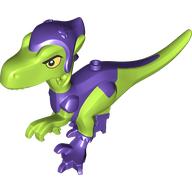 Animal, Dinosaur, Green Goblin-Raptor with Dark Purple Legs, Hat, Yellow Eyes print (109587pr0001)