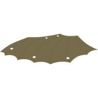 Wing 12 x 20 Left with Dark Grey Stitches print (110507pr0001)