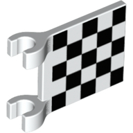 Flag 2 x 2 Square with Chequered Print [Thick Clips] (11055pr0002)