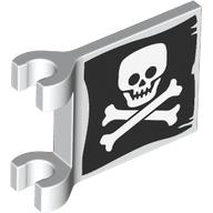 Flag 2 x 2 Square with Skull and Crossbones Print (11055pr0022)