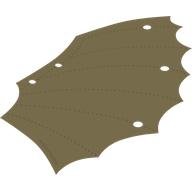 Wing 12 x 20 Right with Dark Grey Stitches print (110629pr0001)