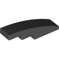 Slope Curved 4 x 1 No Studs [Stud Holder with Symmetric Ridges] (11153)