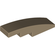Slope Curved 4 x 1 No Studs [Stud Holder with Symmetric Ridges] (11153)