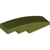 Slope Curved 4 x 1 No Studs [Stud Holder with Symmetric Ridges] (11153)