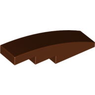 Slope Curved 4 x 1 No Studs [Stud Holder with Symmetric Ridges] (11153)