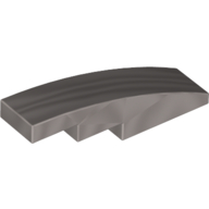 Slope Curved 4 x 1 No Studs [Stud Holder with Symmetric Ridges] (11153)