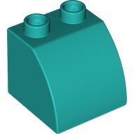 Duplo Brick 2 x 2 x 1 1/2 with Curved Top (11170)