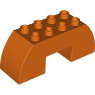 Duplo Brick 2 x 6 x 2 Curved with 2 x 2 Cutout on Bottom (11197)
