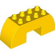 Duplo Brick 2 x 6 x 2 Curved with 2 x 2 Cutout on Bottom (11197)