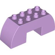 Duplo Brick 2 x 6 x 2 Curved with 2 x 2 Cutout on Bottom (11197)