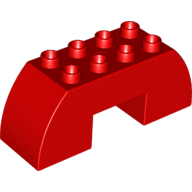 Duplo Brick 2 x 6 x 2 Curved with 2 x 2 Cutout on Bottom (11197)