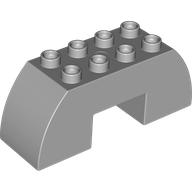 Duplo Brick 2 x 6 x 2 Curved with 2 x 2 Cutout on Bottom (11197)