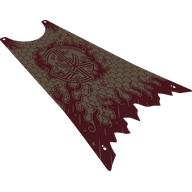 Cape, Large for Mech, Tethered with Dark Red print (111985pr0001)