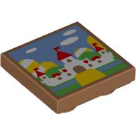 Tile Special 2 x 2 Inverted with Bowser Castle print (11203pr0026)