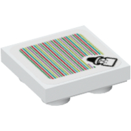 Tile Special 2 x 2 Inverted with Kamek and Barcode Print (Sticker) (11203pr0132)