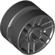 Wheel 14mm D. x 9.9mm with Centre Groove, Fake Bolts and 6 Spokes (11208)