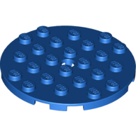 Plate Round 6 x 6 with Hole (11213)