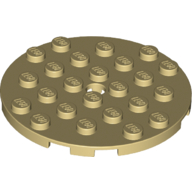 Plate Round 6 x 6 with Hole (11213)