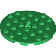 Plate Round 6 x 6 with Hole (11213)