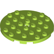 Plate Round 6 x 6 with Hole (11213)