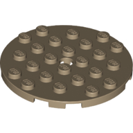 Plate Round 6 x 6 with Hole (11213)