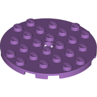 Plate Round 6 x 6 with Hole (11213)