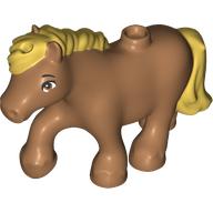 Animal, Pony with Ochre Yellow Mane, Tail pattern (112160pat0002)
