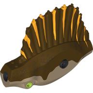 Animal Body Part, Dinosaur, Spinosaurus Body with Dark Tan Belly, Bright Light Orange Markings print (112352pr0001)