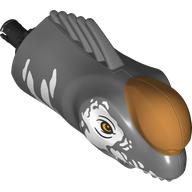 Animal Body Part, Dinosaur, Titano Head with White Markings, Nougat Horn print (112353pr0001)