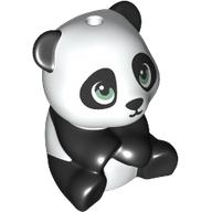 Animal, Panda, Baby, Sitting with Closed Mouth, Sand Green Eyes print (112407pr0001)