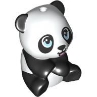Animal, Panda, Baby, Sitting with Open Mouth, Bright Light Blue Eyes print (112407pr0002)