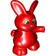 Duplo Animal Rabbit, Arms Wide, Black Eye, White Pupil Print (113563pr0001)