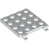 Plate Special 4 x 4 with Clips Horizontal (thick open O clips) (11399)