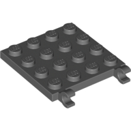 Plate Special 4 x 4 with Clips Horizontal (thick open O clips) (11399)