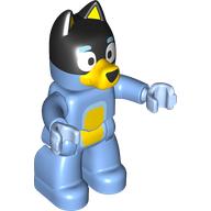 Duplo Figure Dog Large with Dark Blue Head, Bright Light Yellow Chest (Bandit) (114585pr0001)