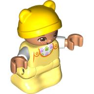 Duplo Figure Baby, Yellow Hat, Nougat Head (114620c01pr0001)