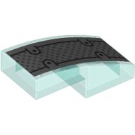 Slope Curved 2 x 1 No Studs [1/2 Bow] with Silver Plating print (11477pr0036)