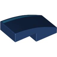 Slope Curved 2 x 1 No Studs [1/2 Bow] with Dark Azure Stripe print (11477pr0051)