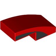 Slope Curved 2 x 1 No Studs with Black Side print (11477pr9998)