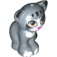 Animal, Cat, Sitting with Medium Nougat Eyes, Dark Pink Nose and Black and White Patches (Chico) Print (11602pr0003)